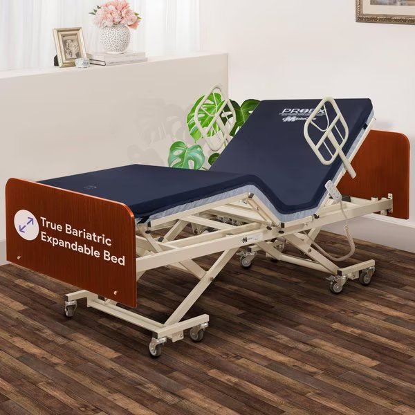Expandable Bariatric Hospital Bed, Fully Electric  Amber Cherry, Medacure, Mfr#: MC-LXBARICH